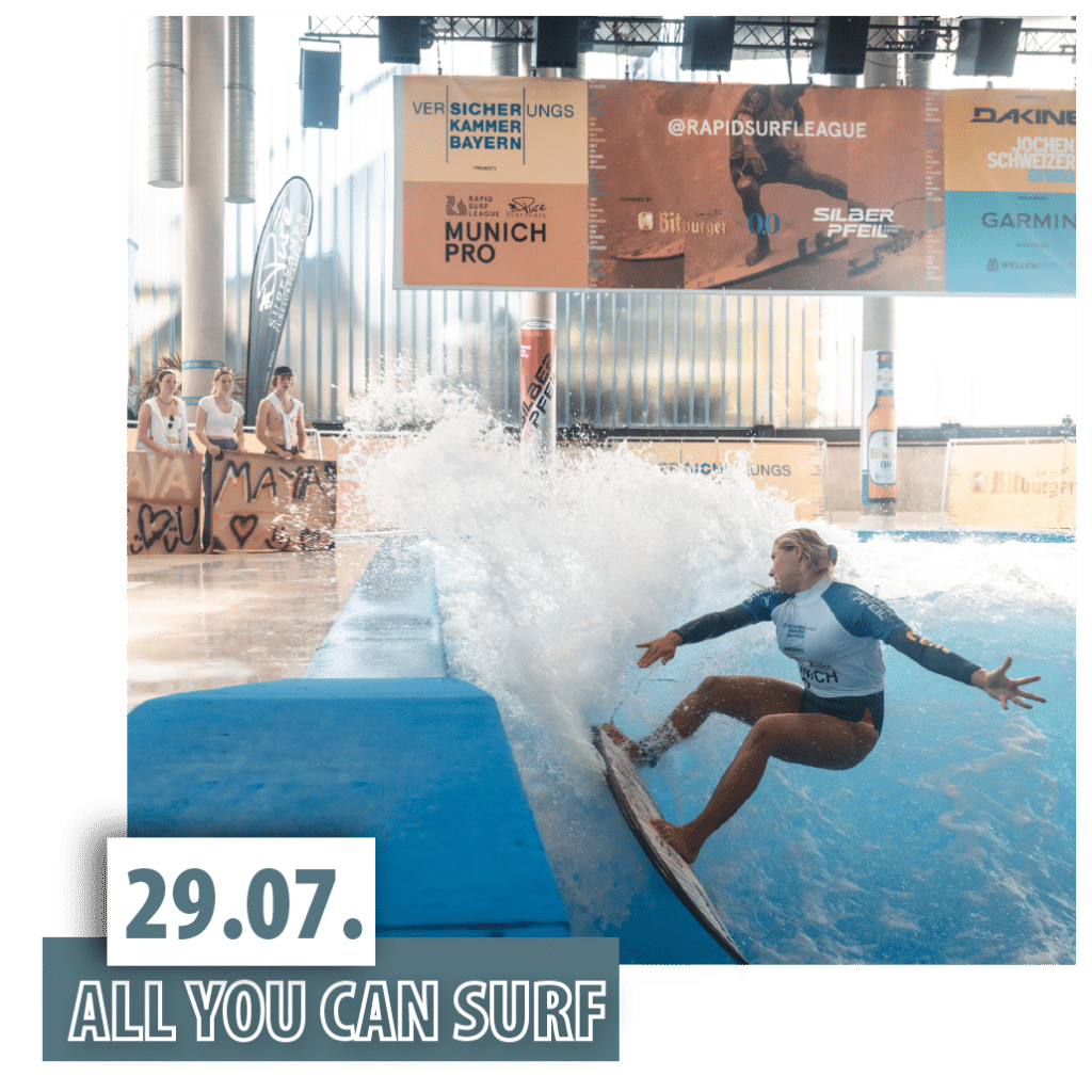 Pure Surf Day im Juli 2023 in der Jochen Schweizer Arena